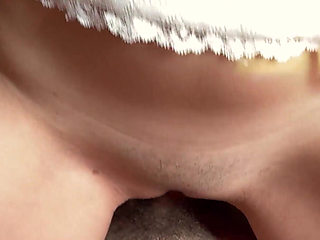 Step Sis Seduce Me with Her Big Ass in My Bed and I Start Jerking off Behind Her but She Caught Me!