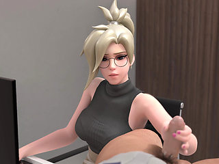 Mercy Secretary - Blonde Character Get Fucked At Work ( Simulator )