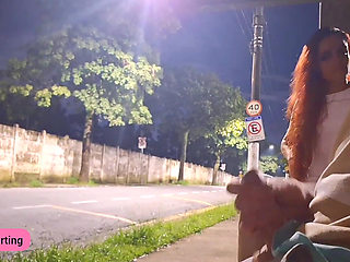 Risky Handjob on the Street in Naughty with an Eye on Erection!