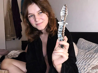 Amateur Scottish Teen EveYourApple Hot Summer Toy Haul - Glass Dildo & BBC Anal Solo Play