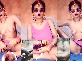 Desi cute aunty video call sex chat fingerings on video call