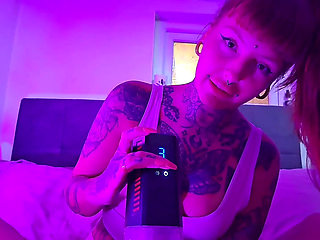 Girlfriend Experience Using Masturbator Toy