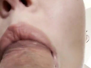 You Can Feel My Breath. Bald Girl Vilu Vidish Extremely Close Sucks Cockhead Dry Til Cum Hands Free