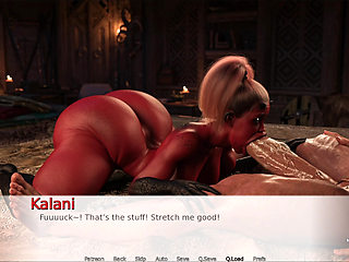 BBW Red Skin Evil Girl Riding Monster Cock And Giving Deepthroat Blowjob