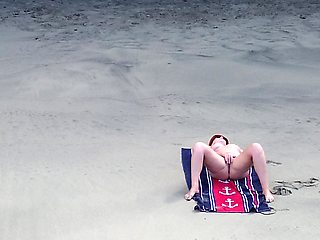 Sensual Nude Beach Goddess Captured by Drone - Ultimate Aerial Beauty