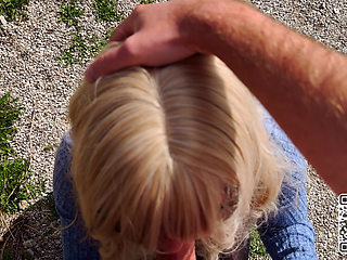 Girl can't resist getting fucked at on old castle - Public Blowjob, Doggy Fuck and nearly caught