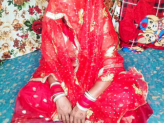 Fast time desi honeymoon video hindi audio Claire Vaise in red saree and blouse having fun