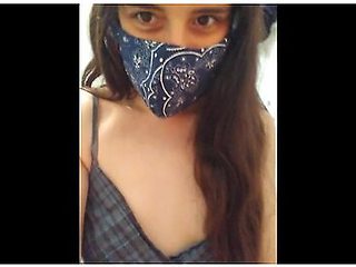 Cute Dress Nasty Gross Facemask Fetish Hairy Pussy Camgirl Pees Toilet & Uses Face Mask Toilet Paper