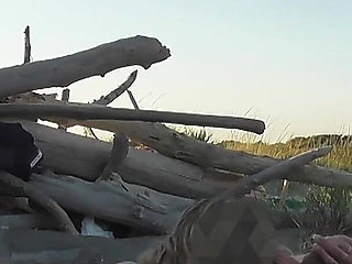 French Teacher Masturbates Student Bull on Public Nudist Beach Caught by Voyeur Jerking Huge Cock