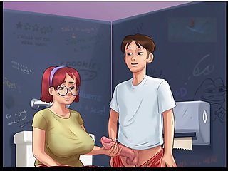 Big boobs, blowjob, summertime saga