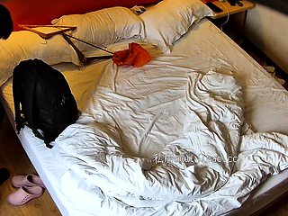 Cute amateur asian web cam girl playing with her toy