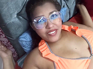 Teen Latina in Bikini Bra Getting Fucked