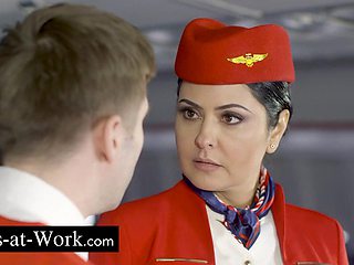 Mariska X Sucks Off Her Passenger in Lounge Wait