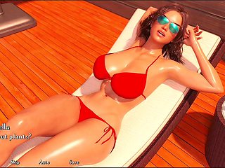 Curvy first-timer in an erotic visual novel adventure