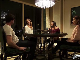 James Deen Pounds Avi Love, Bambi and Sami Parker in Reverse Gangbang