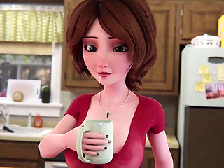 Cass's Morning Ritual: Coffee, Cereal, and Cock Under the Table