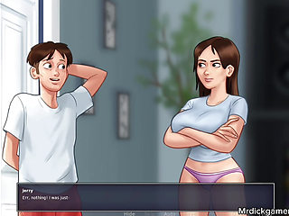 Summertime saga I caught my stepmom rubbing her pussy and then banged her