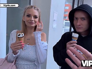 Charlie Dean & Alove get their tight cocks stuffed in front of their man while he watches in VIP4K
