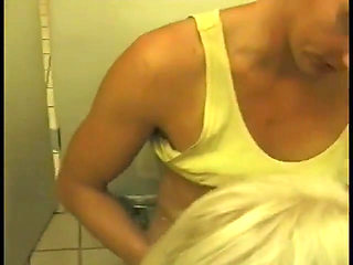 Whimsical young dude is fond of doing the trick with mature blonde Kathy Jones in the squat house