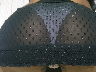 Hot Brunette Petite Babe in a Hot Dress with Panties to Show Her Tight Pussy