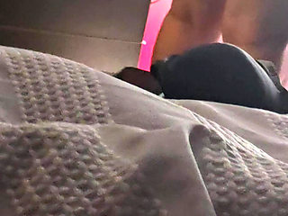 Step mom in panties in front of step son big dick without shame