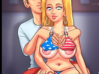 She doesn't care about creampie.  She is so horny when they hiding in the college locker. (Summertime Saga - Roxy 2)