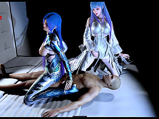 Threesome Motion-captured Goddess - 3D Animation Hentai