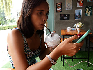 Thai GF morning oral intercourse and coffee after