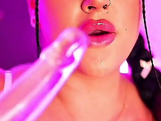 Glass Dildo Solo Play with Zoey Foxx