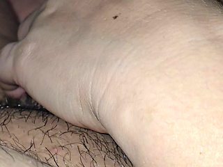 Step Mom Controls Step Son Cock without Moaning and handjob his big erection