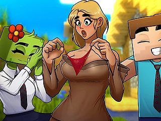 Hot Minecraft cutie and sexy MILF cowgirl in this steamy parody porn game collection
