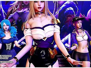 [mmd] Gfriend - Glass Bead Sexy Kpop Dance Ahri Akali Kaisa Seraphine Gwen Kda League Of Legends