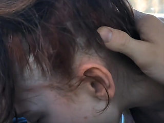 Slutty teen ex girlfriend deepthroats thick cock in the car!