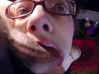 Horny perky redhead teen gives hot blowjob in POV