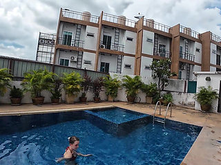 Sfw Playing About in Our Swimming Pool