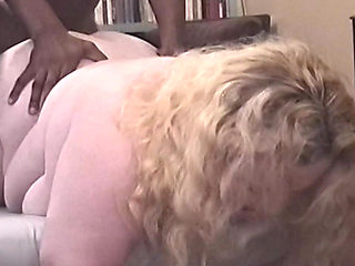 Busty Blonde MILF Sucks Cock and Gets Pounded Doggy Style
