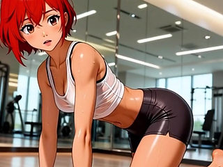 The beautiful Akari loves the gym, ice cream and hard sex with her partner - Porno en Español