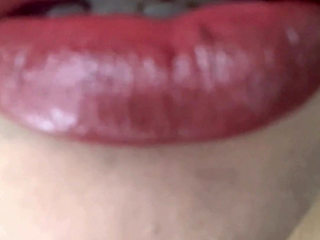 Applying Red Lipgloss Lip Fetish, Gooning, Femdom, Findom