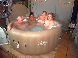 Group Fun in Hot tub MFFF