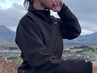 Mountain Hiking Blowjob & Swallow