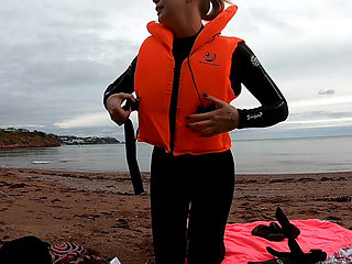 Strapped Tight & Floating Free - Sexy Wetsuit Life Jacket Test