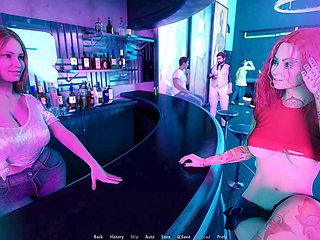 Girls having a steamy night out: sexy game time in 3D POV