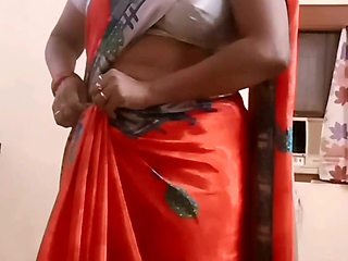 Desi Indian Tamil BBW Wife Latha Nude Body Show Big Boobs Ass Hairy Pussy Saree Tease