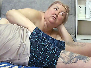 mother-in-law sucks and swallows sperm