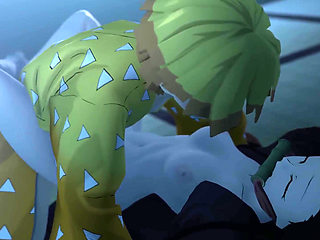 Demon slayer 3D animation Nezuko and Zenitsu