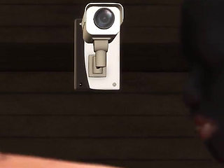 Restricted area. A sexy ebony in restraints gest fucked hard by a black big cock