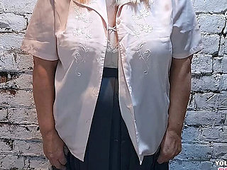 Creepy Cellar BBW Wife Told to Strip for Pleasure - Big Natural Tits MILF Homemade