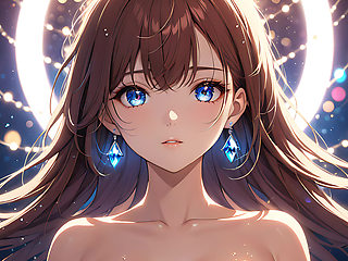 Bokeh Dreams: a Beautiful Young Woman in Floating Lights