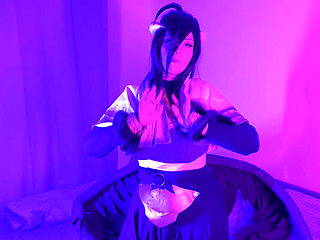 Hot Night in Albedo Cosplay - Seduction from Overlord