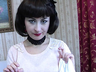 Wanilianna Solo Masturbation in Blue Nylon Stockings - Amateur Creamy Orgasm